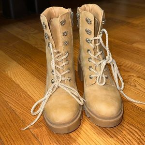 Tan Combat boots
